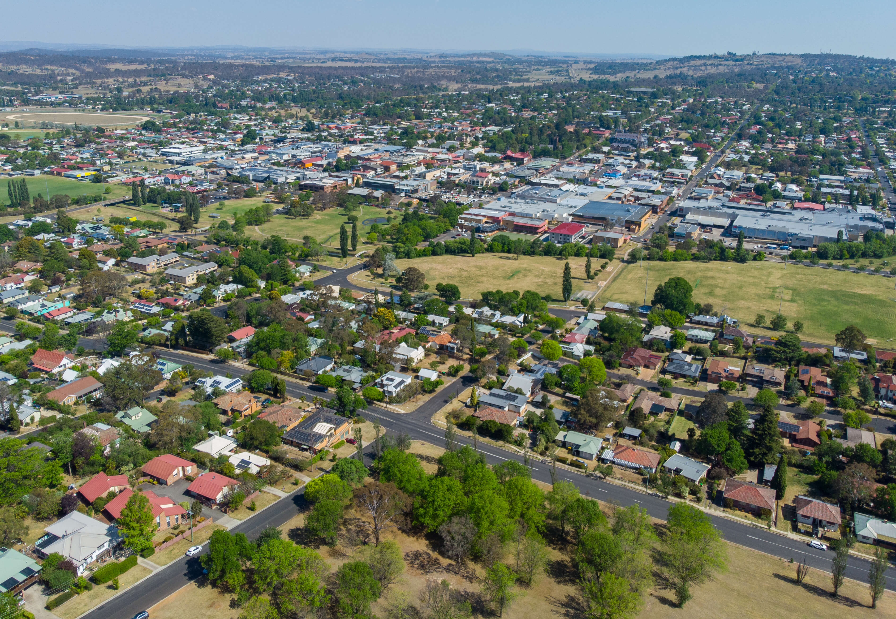 Aerial view of Armidale