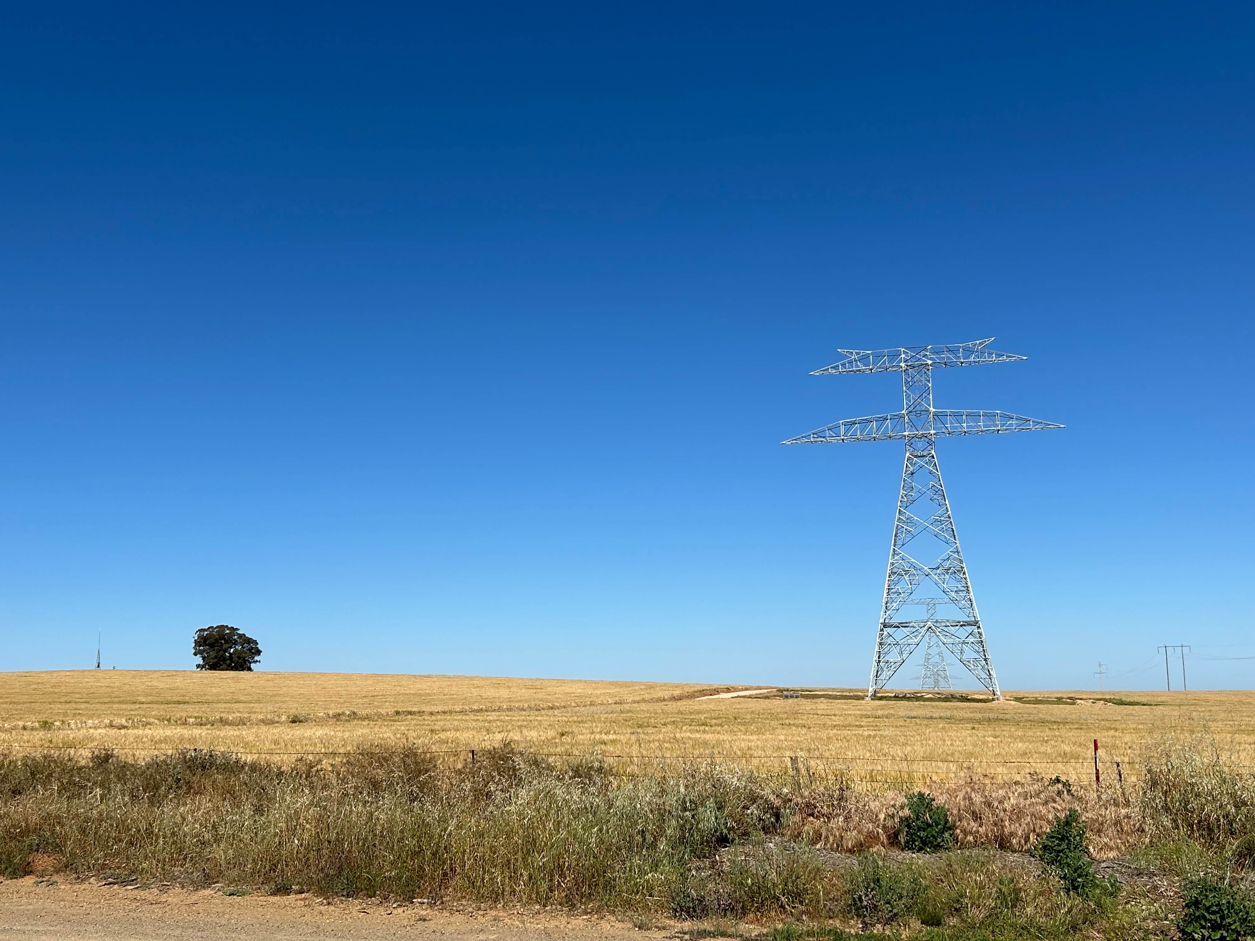 South West REZ unstrung transmission tower