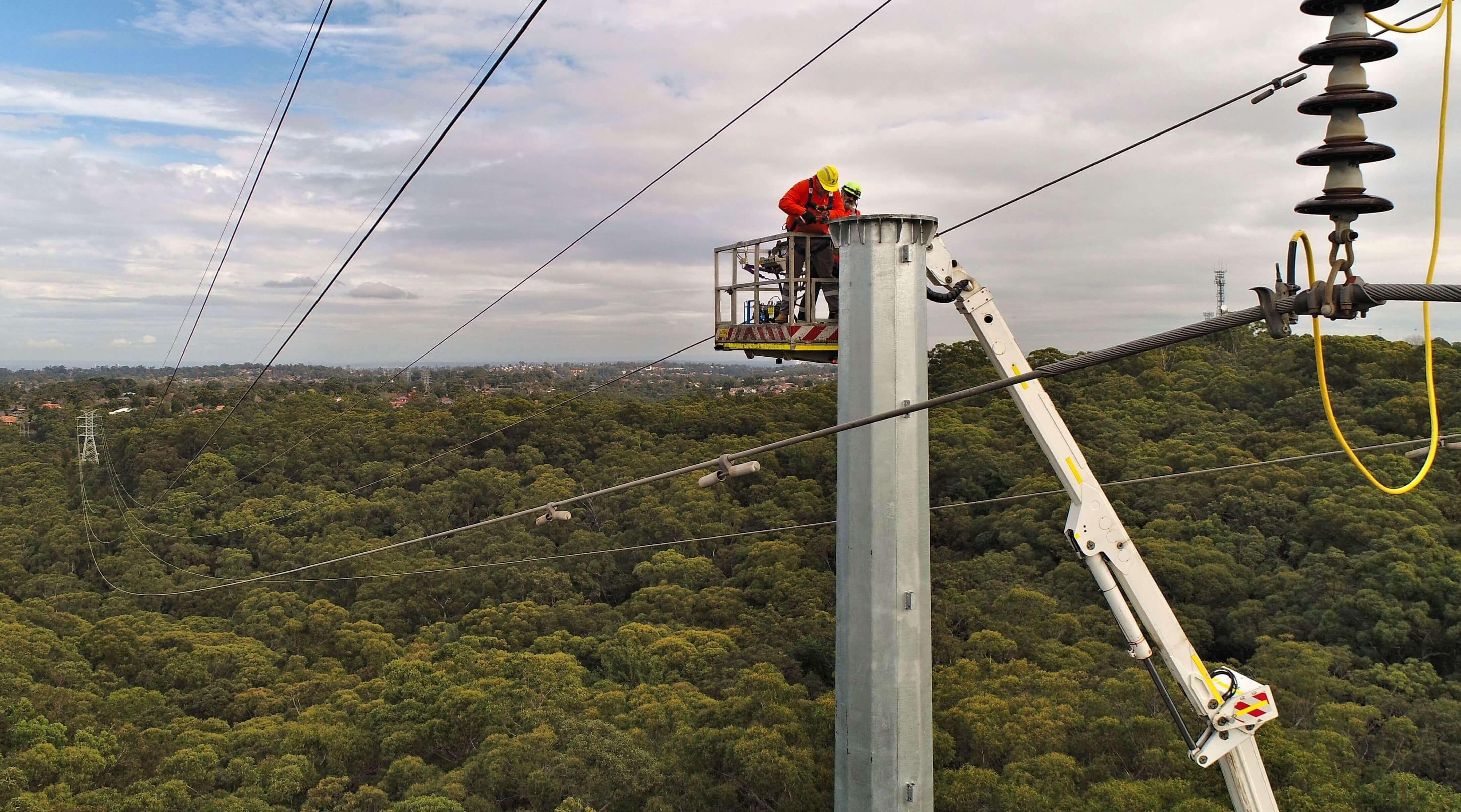 Hunter Central Coast - working on power lines