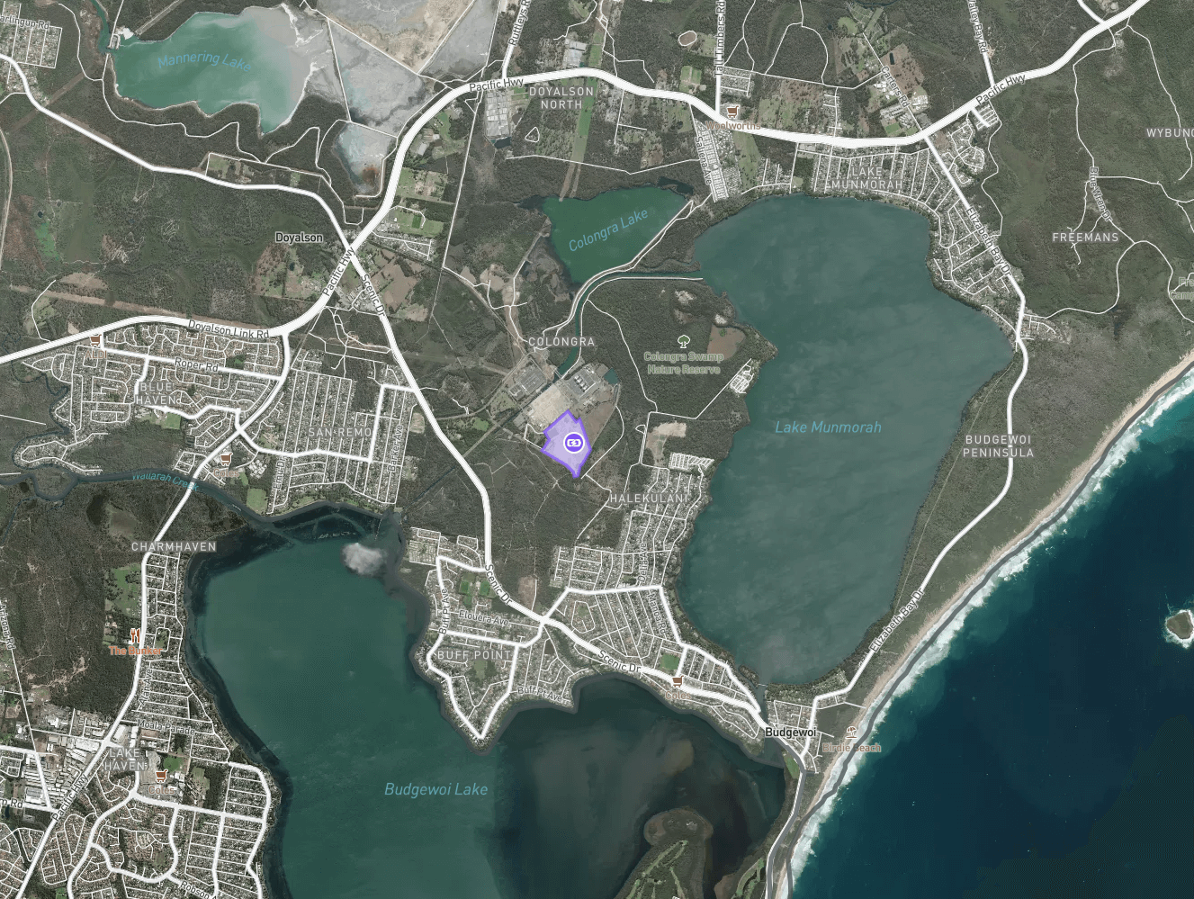 Waratah Super Battery site - Interactve map screenshot