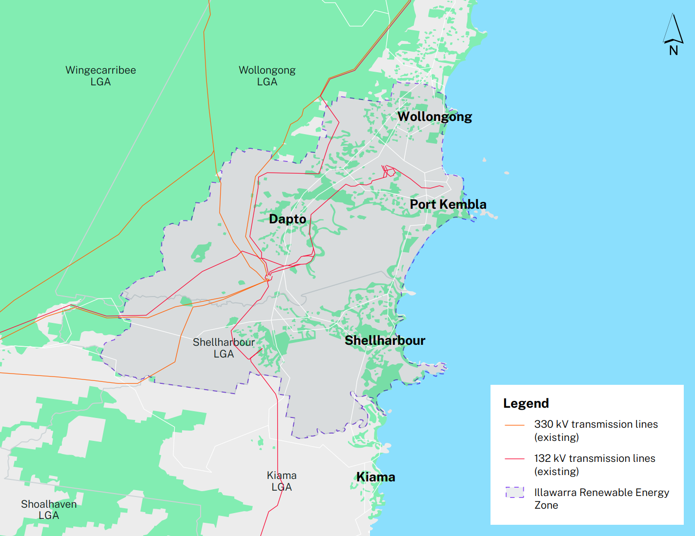 Illawarra Renewable Energy Zone map