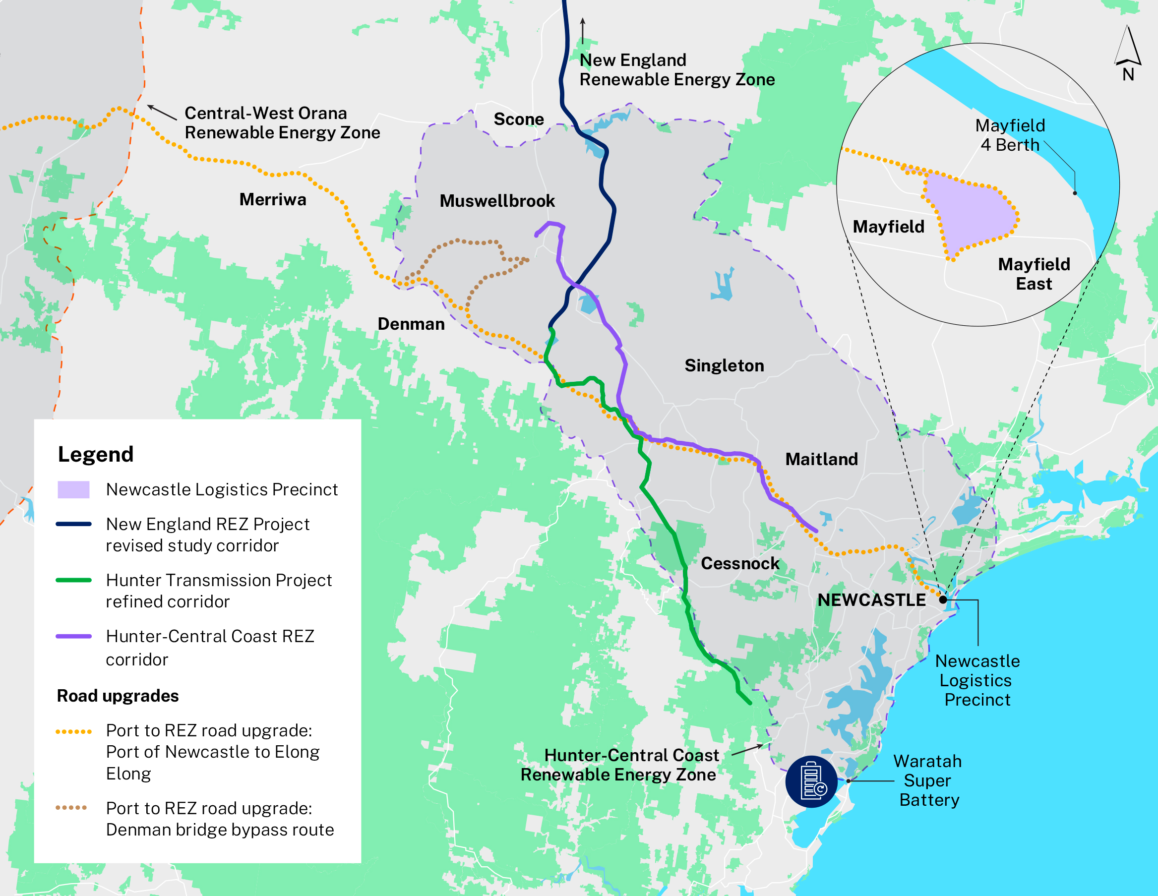 Newcastle Logistics Precinct map